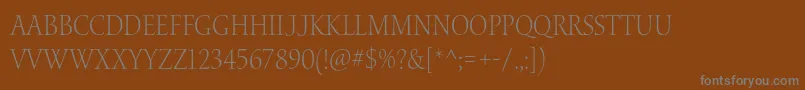 WaterstitlingproLtscn Font – Gray Fonts on Brown Background