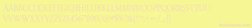 WaterstitlingproLtscn Font – Pink Fonts on Yellow Background