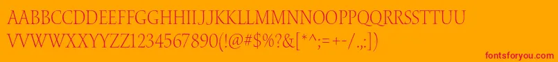 WaterstitlingproLtscn Font – Red Fonts on Orange Background