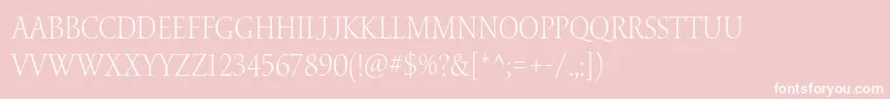 WaterstitlingproLtscn Font – White Fonts on Pink Background