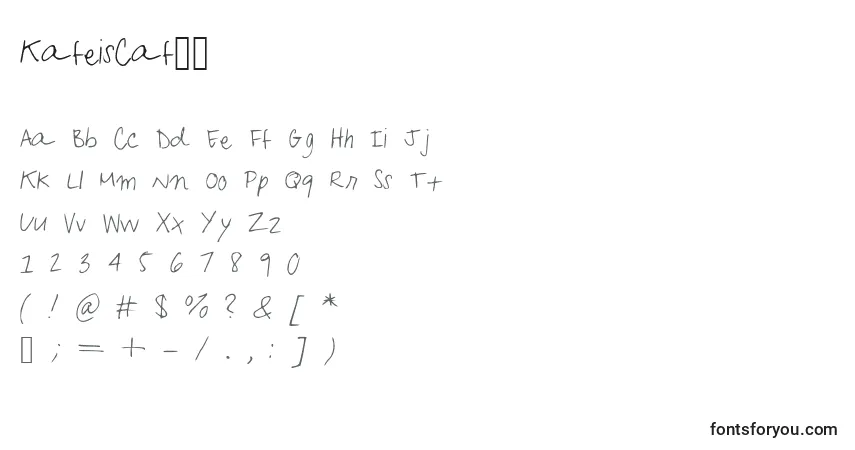 A fonte KafeisCafРІ – alfabeto, números, caracteres especiais