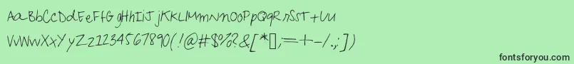 KafeisCafРІ Font – Black Fonts on Green Background