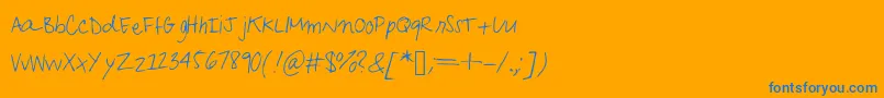 KafeisCafРІ Font – Blue Fonts on Orange Background