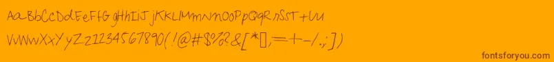 More about KafeisCafРІ Font KafeisCafРІ Font – Brown Fonts on Orange Background