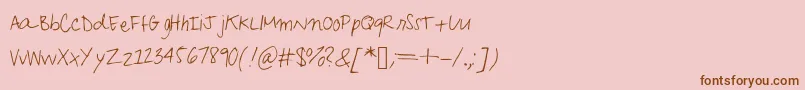 KafeisCafРІ Font – Brown Fonts on Pink Background