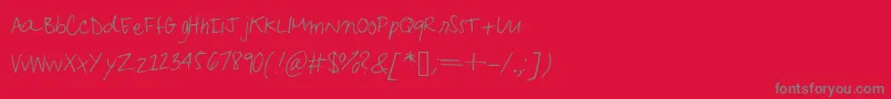 KafeisCafРІ Font – Gray Fonts on Red Background