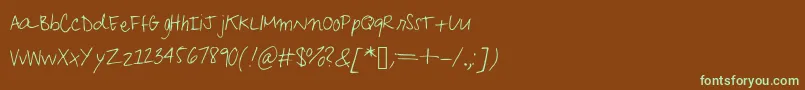 KafeisCafРІ Font – Green Fonts on Brown Background