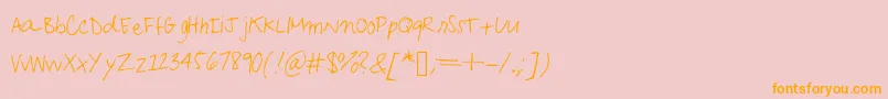 KafeisCafРІ Font – Orange Fonts on Pink Background