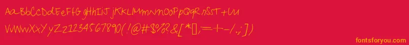 KafeisCafРІ Font – Orange Fonts on Red Background