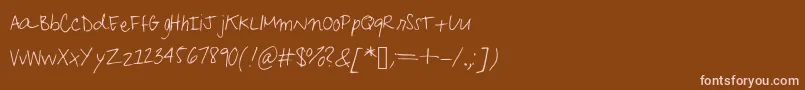 KafeisCafРІ Font – Pink Fonts on Brown Background