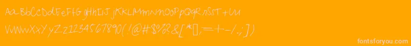 KafeisCafРІ-Schriftart – Rosa Schriften auf orangefarbenem Hintergrund