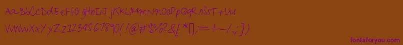 KafeisCafРІ Font – Purple Fonts on Brown Background