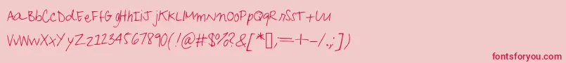フォントKafeisCafРІ – ピンクの背景に赤い文字