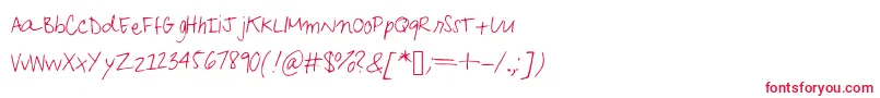 フォントKafeisCafРІ – 赤い文字