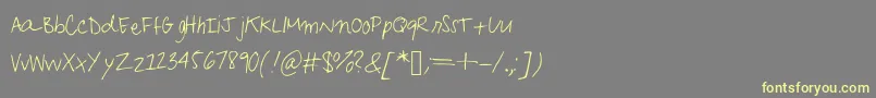 KafeisCafРІ Font – Yellow Fonts on Gray Background
