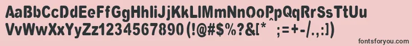 Vinylcuts Font – Black Fonts on Pink Background