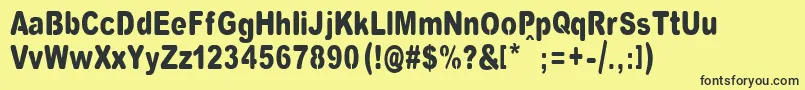 Vinylcuts Font – Black Fonts on Yellow Background