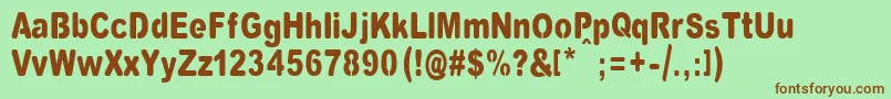 Vinylcuts Font – Brown Fonts on Green Background