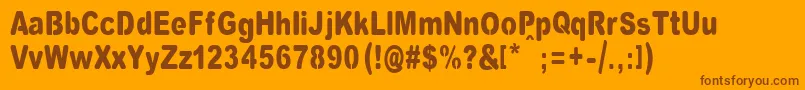 Vinylcuts Font – Brown Fonts on Orange Background
