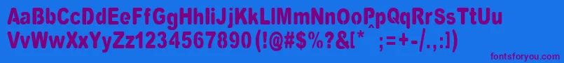 Vinylcuts Font – Purple Fonts on Blue Background