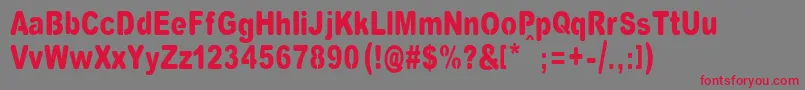 Vinylcuts Font – Red Fonts on Gray Background