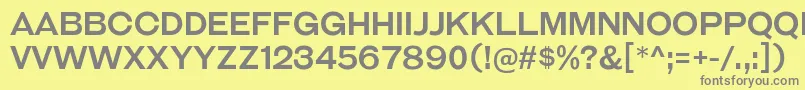 GalderglynnTitlingRg Font – Gray Fonts on Yellow Background