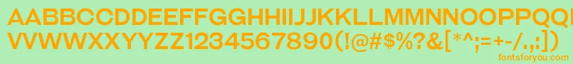 GalderglynnTitlingRg Font – Orange Fonts on Green Background
