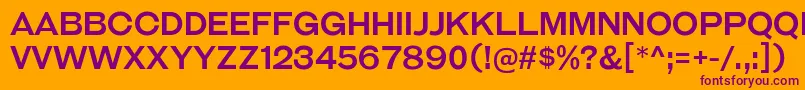 GalderglynnTitlingRg Font – Purple Fonts on Orange Background