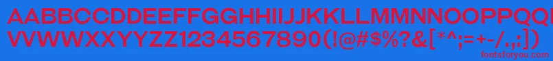 GalderglynnTitlingRg Font – Red Fonts on Blue Background