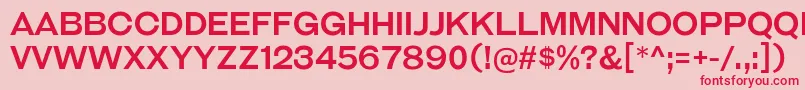 GalderglynnTitlingRg Font – Red Fonts on Pink Background