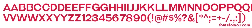 フォントGalderglynnTitlingRg – 白い背景に赤い文字