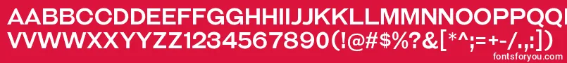 フォントGalderglynnTitlingRg – 赤い背景に白い文字