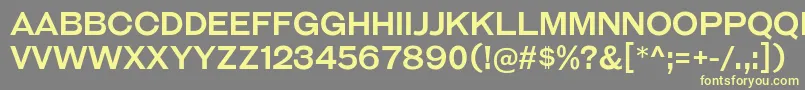 GalderglynnTitlingRg Font – Yellow Fonts on Gray Background