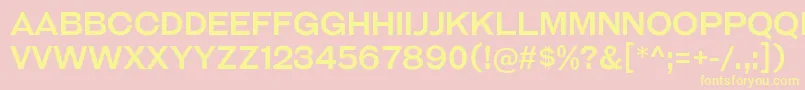 GalderglynnTitlingRg Font – Yellow Fonts on Pink Background