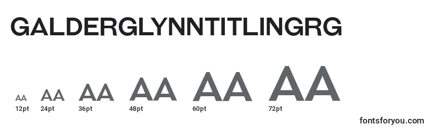 GalderglynnTitlingRg Font Sizes