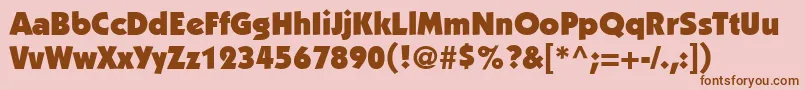 PerformaBlackSsiBlack Font – Brown Fonts on Pink Background