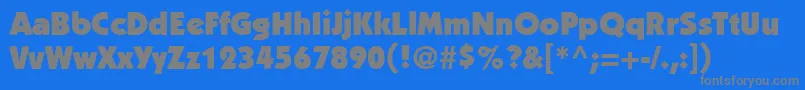 PerformaBlackSsiBlack-fontti – harmaat kirjasimet sinisellä taustalla