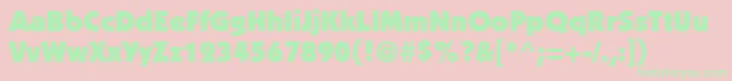 PerformaBlackSsiBlack Font – Green Fonts on Pink Background