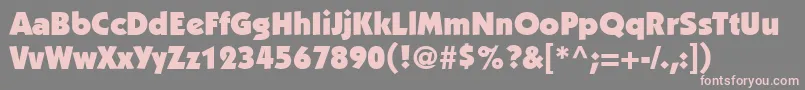 PerformaBlackSsiBlack Font – Pink Fonts on Gray Background
