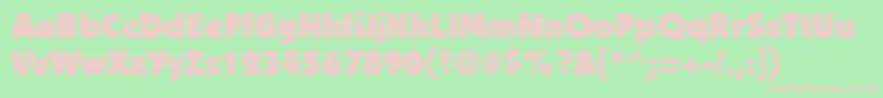 PerformaBlackSsiBlack Font – Pink Fonts on Green Background