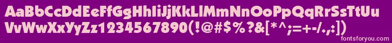 PerformaBlackSsiBlack Font – Pink Fonts on Purple Background