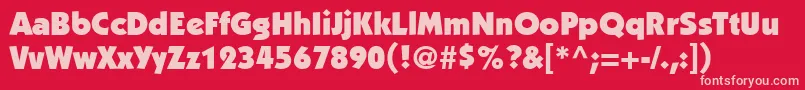 PerformaBlackSsiBlack Font – Pink Fonts on Red Background