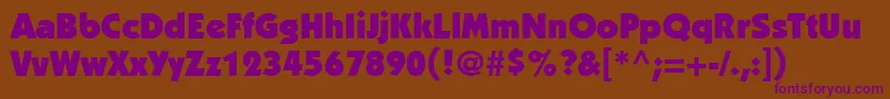 PerformaBlackSsiBlack Font – Purple Fonts on Brown Background