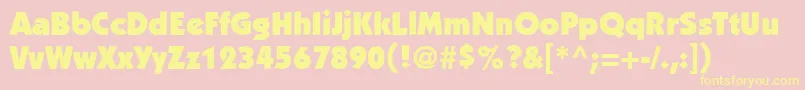 PerformaBlackSsiBlack Font – Yellow Fonts on Pink Background