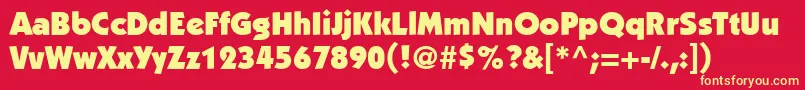 PerformaBlackSsiBlack Font – Yellow Fonts on Red Background