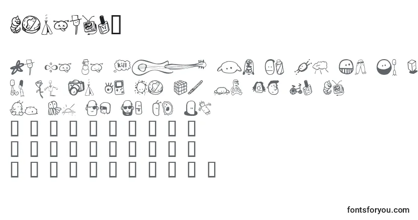 Schriftart Tombats6 – Alphabet, Zahlen, spezielle Symbole
