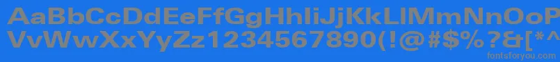 Шрифт UniversNextProHeavyExtended – серые шрифты на синем фоне