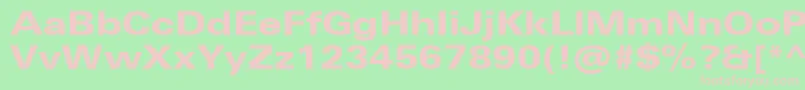 フォントUniversNextProHeavyExtended – 緑の背景にピンクのフォント