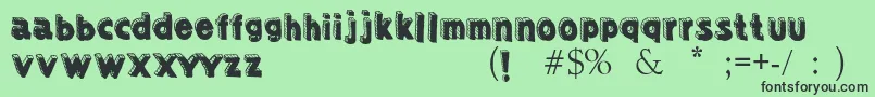 Sketched3Ddemomve-Schriftart – Schwarze Schriften auf grünem Hintergrund