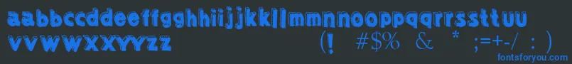 Шрифт Sketched3Ddemomve – синие шрифты на чёрном фоне